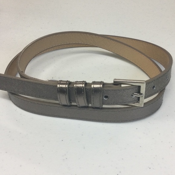 Pewter Gray Belt with Siver buckle - 46” long - Picture 1 of 5